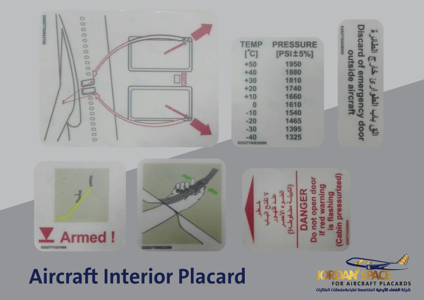 Jordan Space Aircraft Placards