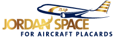 JORDAN SPACE FOR AIRCRAFT PLACARDS
